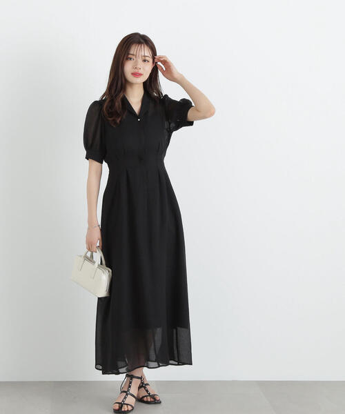 PROPORTION BODY DRESSING（プロポーションボディドレッシング）の「シアーシャツワンピース / 1215140512（ワンピース・レディース・グレー/ブラック・SMALL/MEDIUM）」の6枚目の写真