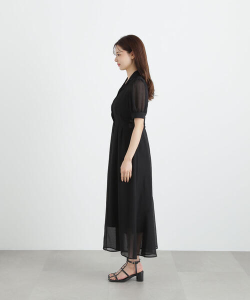PROPORTION BODY DRESSING（プロポーションボディドレッシング）の「シアーシャツワンピース / 1215140512（ワンピース・レディース・グレー/ブラック・SMALL/MEDIUM）」の9枚目の写真