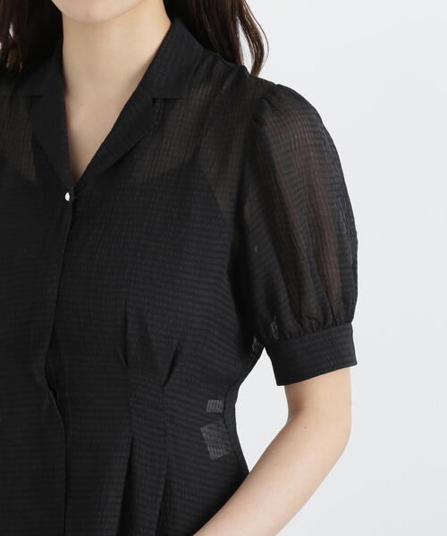 PROPORTION BODY DRESSING（プロポーションボディドレッシング）の「シアーシャツワンピース / 1215140512（ワンピース・レディース・グレー/ブラック・SMALL/MEDIUM）」の13枚目の写真