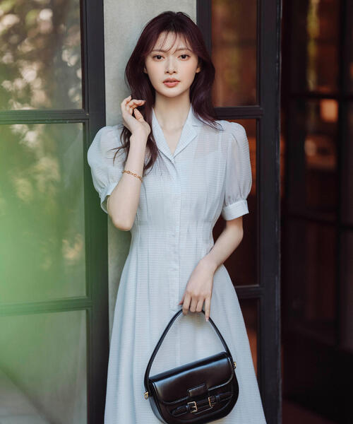 PROPORTION BODY DRESSING（プロポーションボディドレッシング）の「シアーシャツワンピース / 1215140512（ワンピース・レディース・グレー/ブラック・SMALL/MEDIUM）」の19枚目の写真