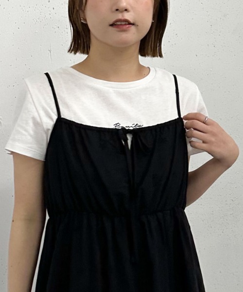 archives（アルシーヴ）の「ロゴ刺繍チビＴｅｅ（Tシャツ/カットソー・レディース・オフホワイト/チャコールグレー/ネイビー/イエロー・MEDIUM）」の2枚目の写真