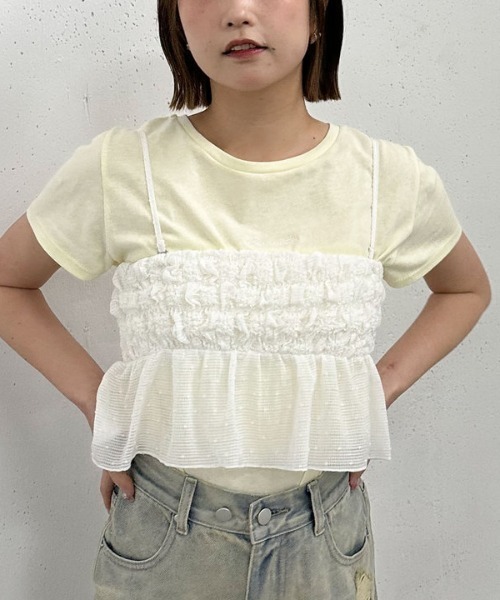 archives（アルシーヴ）の「ロゴ刺繍チビＴｅｅ（Tシャツ/カットソー・レディース・オフホワイト/チャコールグレー/ネイビー/イエロー・MEDIUM）」の4枚目の写真