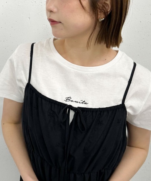 archives（アルシーヴ）の「ロゴ刺繍チビＴｅｅ（Tシャツ/カットソー・レディース・オフホワイト/チャコールグレー/ネイビー/イエロー・MEDIUM）」の7枚目の写真