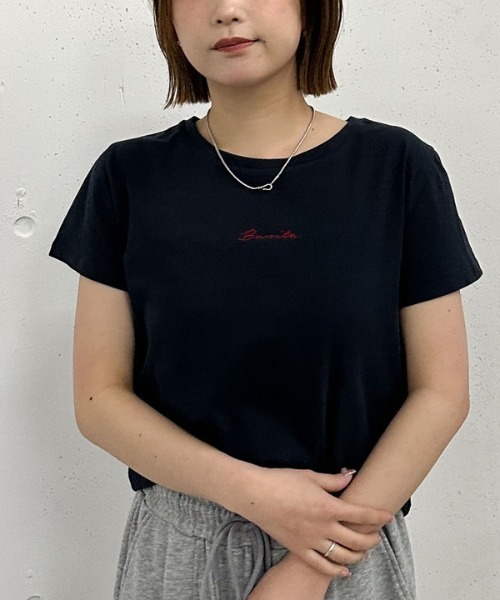 ロゴ刺繍チビTee（Tシャツ/カットソー）｜archives