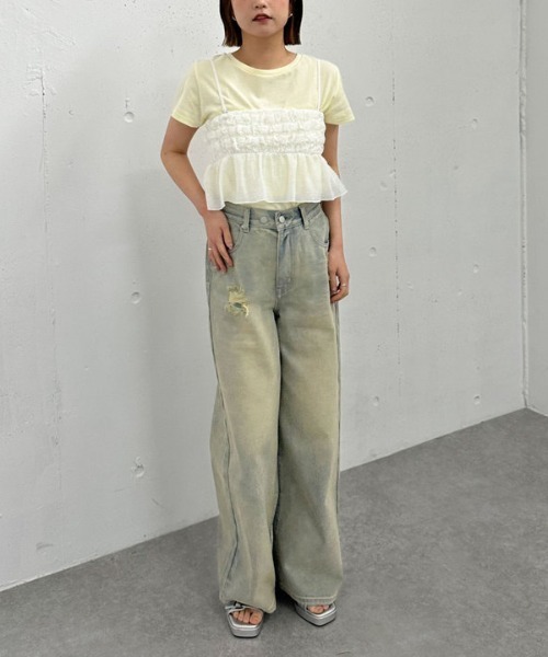 archives（アルシーヴ）の「ロゴ刺繍チビＴｅｅ（Tシャツ/カットソー・レディース・オフホワイト/チャコールグレー/ネイビー/イエロー・MEDIUM）」の22枚目の写真