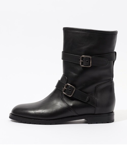 ⭐️未使用級⭐️　マノロブラニク　ロングブーツ　ストラップ　ラグソール　ブラック Manolo Blahnik(マノロブラニク) ロングブーツ(レディース