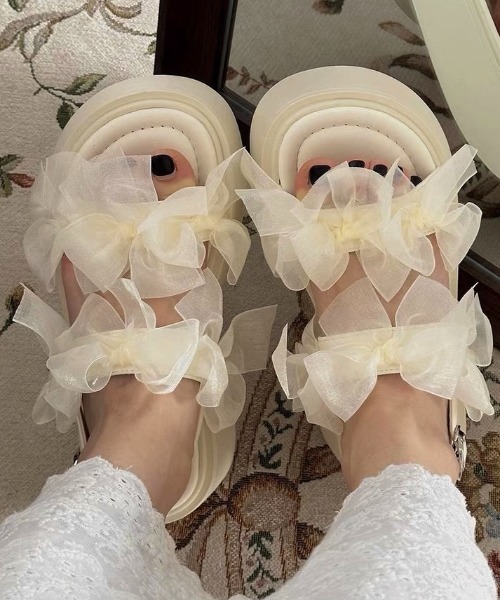 ★ぷくぷくリボン★【CHANEL】レディーライクサンダル ☆ぷくぷくリボン☆【CHANEL】レディーライクサンダル
