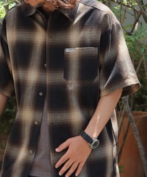 CALTOP/キャルトップ ART2000 SHORT SLEEVE SHIRT チェックシャツ オンブレチェック メンズ 秋物 秋服 2026年秋冬