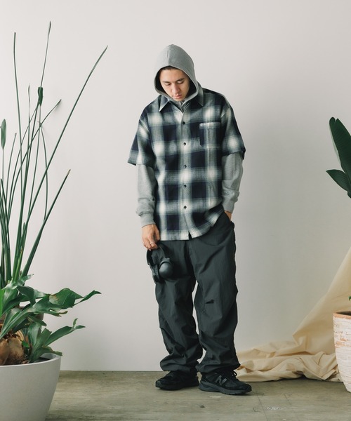 Cal Top（キャルトップ）の「CALTOP/キャルトップ ART2000 SHORT SLEEVE SHIRT チェックシャツ オンブレチェック（シャツ/ブラウス・メンズ・ブラウン/スカイブルー系/ブルー/グリーン系その他/ネイビー×ホワイト/ブラック×ホワイト/ブラック/グレー・S/M/L/XL）」の12枚目の写真