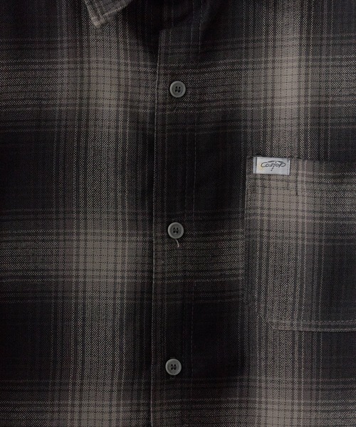 Cal Top（キャルトップ）の「CALTOP/キャルトップ ART2000 SHORT SLEEVE SHIRT チェックシャツ オンブレチェック（シャツ/ブラウス・メンズ・ブラウン/スカイブルー系/ブルー/グリーン系その他/ネイビー×ホワイト/ブラック×ホワイト/ブラック/グレー・S/M/L/XL）」の22枚目の写真