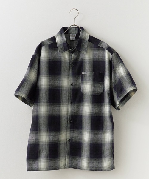 CalTop◆半袖シャツ/XL/アクリル/BLK/チェック Cal Top 30%OFF シャツ メンズ 半袖 CalTop キャルトップ OMBRE