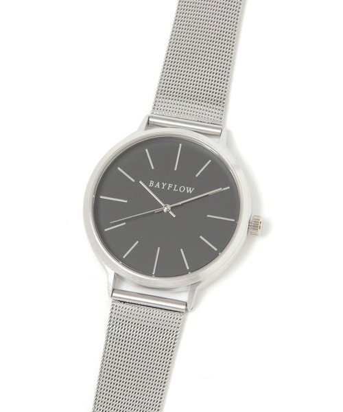 BAYFLOW（ベイフロー）の「ラウンドメッシュウォッチ（アナログ腕時計・レディース・ホワイト/ブルー/ブラック・FREE）」の5枚目の写真