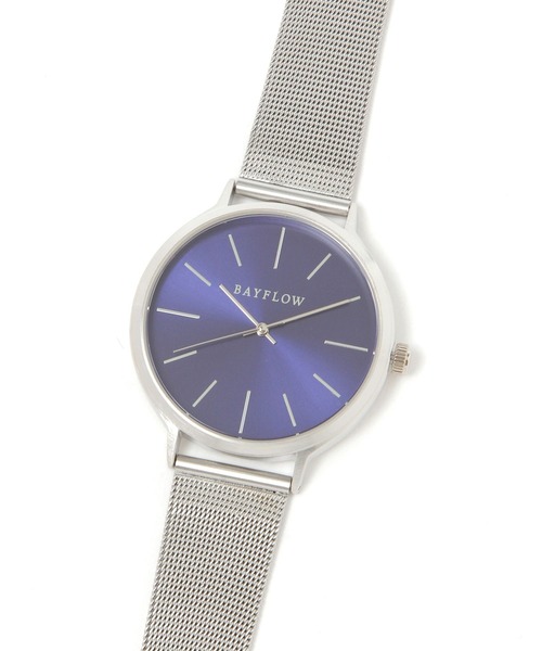 BAYFLOW（ベイフロー）の「ラウンドメッシュウォッチ（アナログ腕時計・レディース・ホワイト/ブルー/ブラック・FREE）」の6枚目の写真