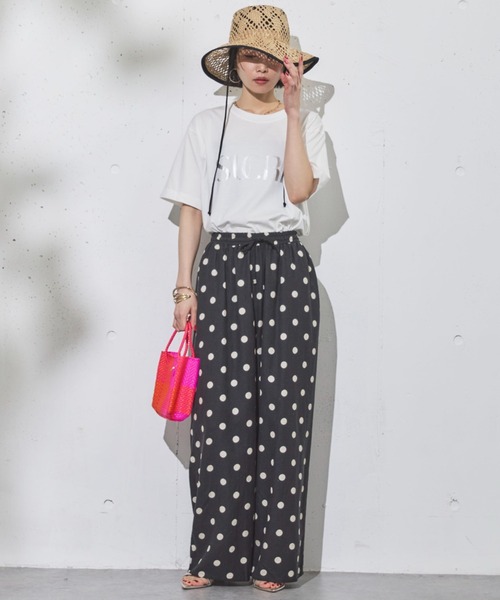 Letra(レトラ)の「【Letra】MERCADO BAG MINI STYLE BLOCKS(かごバッグ・レディース・オレンジ/ホワイト×ブラック・ONESIZE)」の5枚目の写真