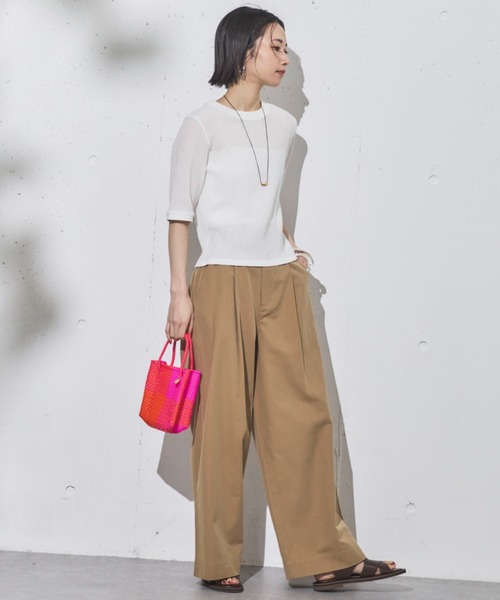 Letra(レトラ)の「【Letra】MERCADO BAG MINI STYLE BLOCKS(かごバッグ・レディース・オレンジ/ホワイト×ブラック・ONESIZE)」の8枚目の写真