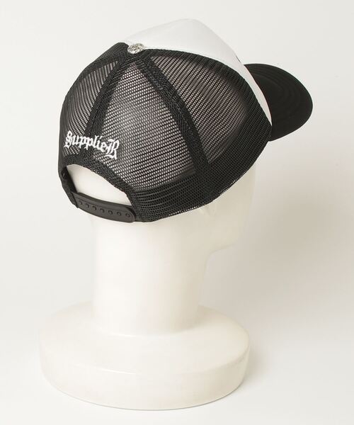 SUPPLIER（サプライヤー）の「SUPPLIER/サプライヤー Fleur Leather Patch Mesh Cap フルールレザーパッチメッシュキャップ（キャップ・メンズ・ブラック・FREE）」の7枚目の写真