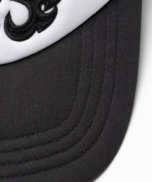 SUPPLIER（サプライヤー）の「SUPPLIER/サプライヤー Fleur Leather Patch Mesh Cap フルールレザーパッチメッシュキャップ（キャップ・メンズ・ブラック・FREE）」の2枚目の写真