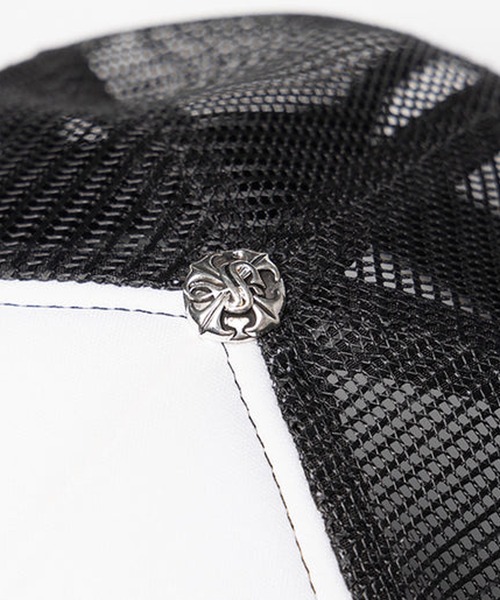 SUPPLIER（サプライヤー）の「SUPPLIER/サプライヤー Fleur Leather Patch Mesh Cap フルールレザーパッチメッシュキャップ（キャップ・メンズ・ブラック・FREE）」の3枚目の写真