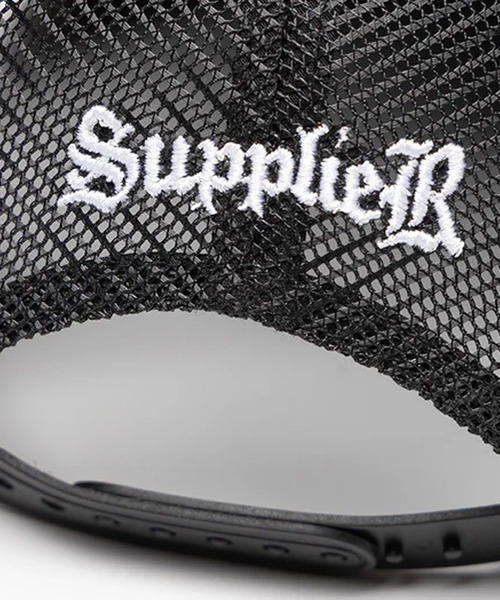 SUPPLIER（サプライヤー）の「SUPPLIER/サプライヤー Fleur Leather Patch Mesh Cap フルールレザーパッチメッシュキャップ（キャップ・メンズ・ブラック・FREE）」の4枚目の写真