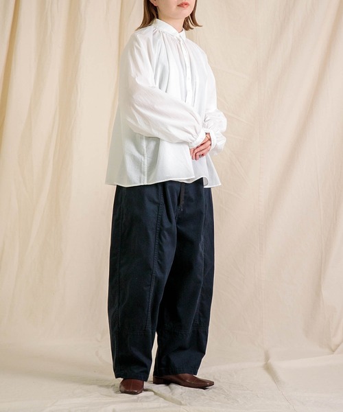 Brocante（ブロカント）の「[Brocante / ブロカント] 60sローン グランロンシャツ（シャツ/ブラウス・レディース・ブラック/グレー/ベージュ/ホワイト/ライトグレー・2）」の13枚目の写真