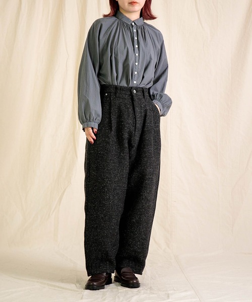 Brocante（ブロカント）の「[Brocante / ブロカント] 60sローン グランロンシャツ（シャツ/ブラウス・レディース・ブラック/グレー/ベージュ/ホワイト/ライトグレー・2）」の9枚目の写真