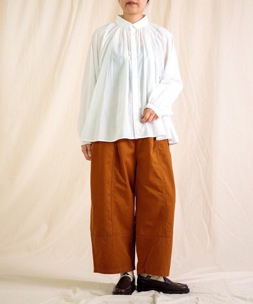 Brocante（ブロカント）の「[Brocante / ブロカント] 60sローン グランロンシャツ（シャツ/ブラウス・レディース・ブラック/グレー/ベージュ/ホワイト/ライトグレー・2）」の18枚目の写真