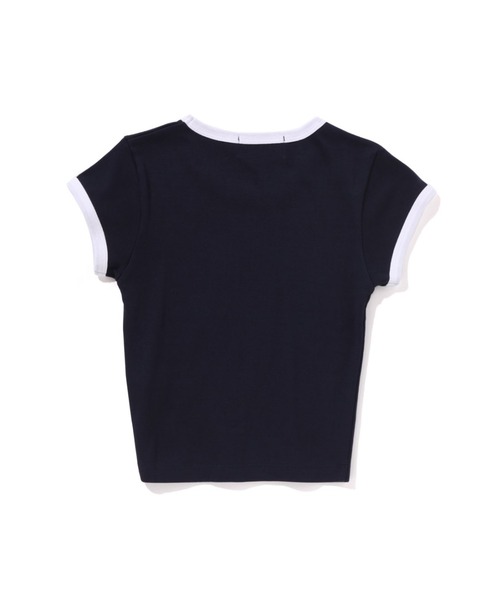 APEE　PRINTED CROPPED TOP　マルチサルカモ短丈Tシャツ　M BAPE® LADIES' BATHING APE CROPPED TRIM TEE BUSY WORKS TEE