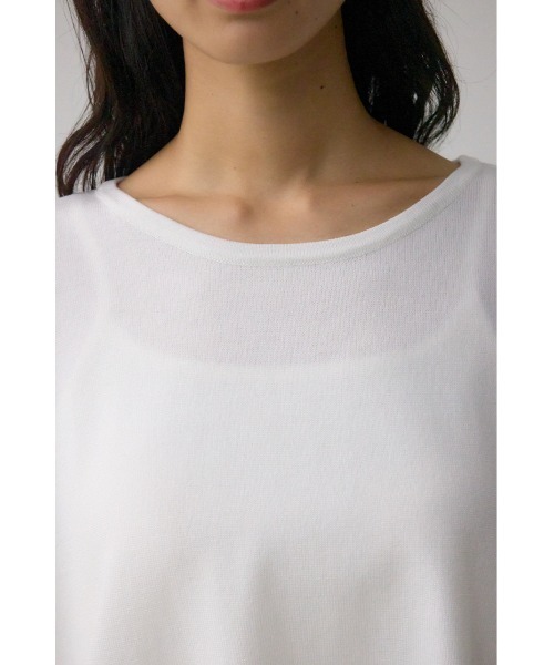 AZUL by moussy(アズールバイマウジー)の「バイカラーワイドルーズニット(ニット/セーター・レディース・オフホワイト/ブラック系その他/グレー系その他・FREE)」の10枚目の写真