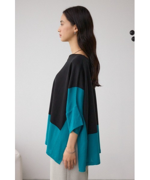AZUL by moussy(アズールバイマウジー)の「バイカラーワイドルーズニット(ニット/セーター・レディース・オフホワイト/ブラック系その他/グレー系その他・FREE)」の18枚目の写真