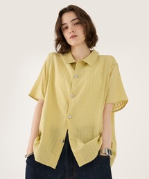 SILVER BUTTON REGULAR COLLAR SHIRT / シルバーボタンレギュラーカラーシャツ