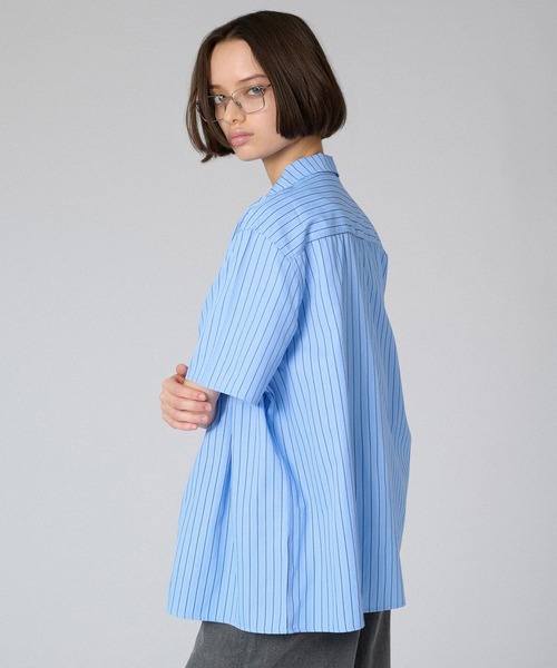 セール】SILVER BUTTON REGULAR COLLAR SHIRT / シルバーボタン