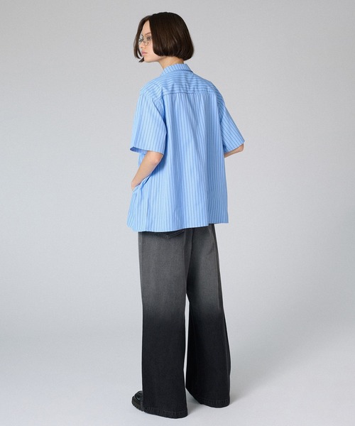 SILVER BUTTON REGULAR COLLAR SHIRT / シルバーボタン