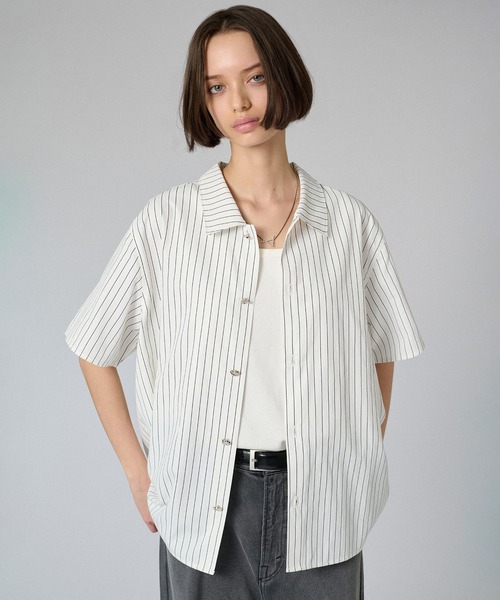 SILVER BUTTON REGULAR COLLAR SHIRT / シルバーボタン