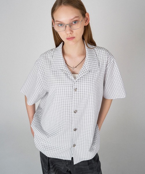 SILVER BUTTON REGULAR COLLAR SHIRT / シルバーボタンレギュラー