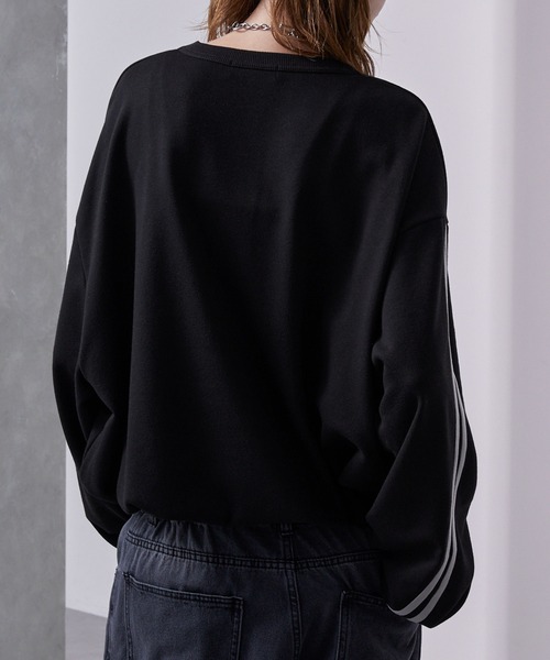 Loose/ルース（ルース）の「ルーズ グラフィック ラインゲームスウェット（スウェット・メンズ・ブルーグリーン/チャコールグレー/ホワイト系/ブラック・L/M/S）」の18枚目の写真