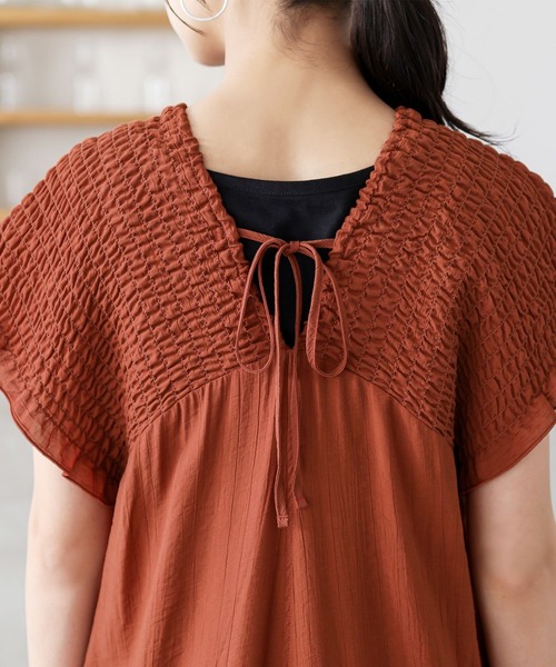 n'OrLABEL（ノアールレーベル）の「『シャーリングサロペットパンツ』（サロペット/オーバーオール・レディース・ブラック/テラコッタ・2/1）」の16枚目の写真