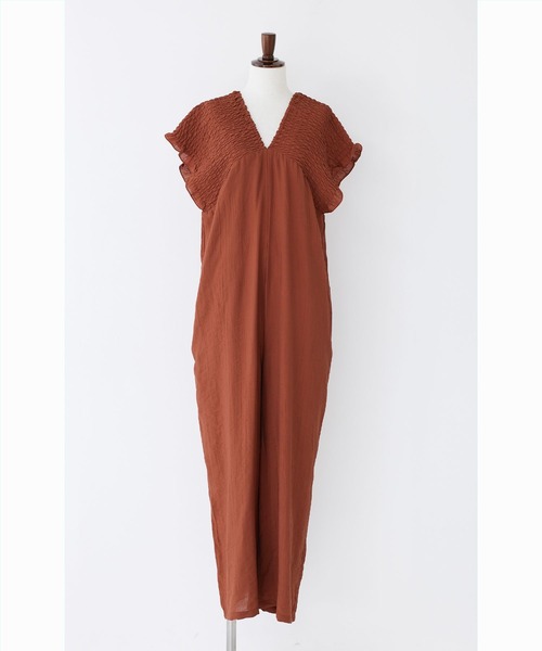 n'OrLABEL（ノアールレーベル）の「『シャーリングサロペットパンツ』（サロペット/オーバーオール・レディース・ブラック/テラコッタ・2/1）」の18枚目の写真