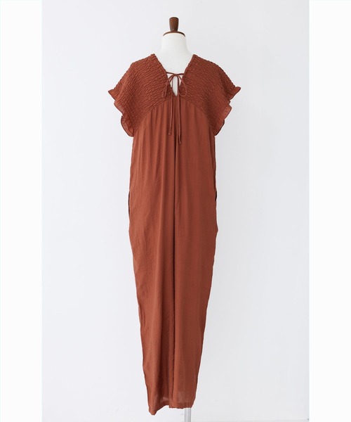 n'OrLABEL（ノアールレーベル）の「『シャーリングサロペットパンツ』（サロペット/オーバーオール・レディース・ブラック/テラコッタ・2/1）」の20枚目の写真