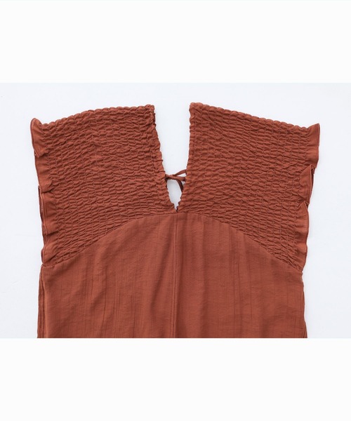 n'OrLABEL（ノアールレーベル）の「『シャーリングサロペットパンツ』（サロペット/オーバーオール・レディース・ブラック/テラコッタ・2/1）」の21枚目の写真