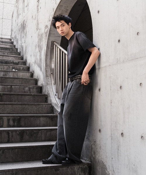 kutir(クティール)の「VINTAGELIKE DRAWCORD SUNFADED WASH TEE/ヴィンテージライクドローコードサンフェード加工TEE(Tシャツ/カットソー・メンズ・ネイビー/グレー/ブラック・LARGE/MEDIUM)」の7枚目の写真