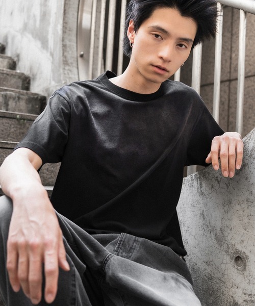 kutir(クティール)の「VINTAGELIKE DRAWCORD SUNFADED WASH TEE/ヴィンテージライクドローコードサンフェード加工TEE(Tシャツ/カットソー・メンズ・ネイビー/グレー/ブラック・LARGE/MEDIUM)」の4枚目の写真