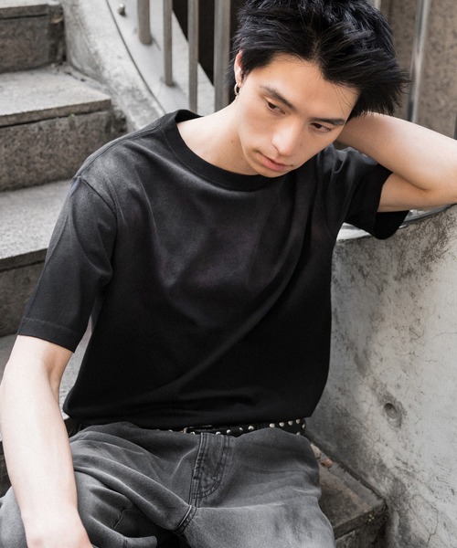 kutir(クティール)の「VINTAGELIKE DRAWCORD SUNFADED WASH TEE/ヴィンテージライクドローコードサンフェード加工TEE(Tシャツ/カットソー・メンズ・ネイビー/グレー/ブラック・LARGE/MEDIUM)」の5枚目の写真
