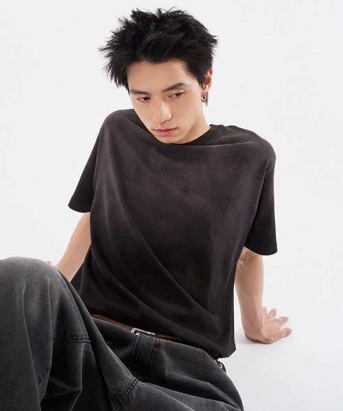 kutir(クティール)の「VINTAGELIKE DRAWCORD SUNFADED WASH TEE/ヴィンテージライクドローコードサンフェード加工TEE(Tシャツ/カットソー・メンズ・ネイビー/グレー/ブラック・LARGE/MEDIUM)」の16枚目の写真