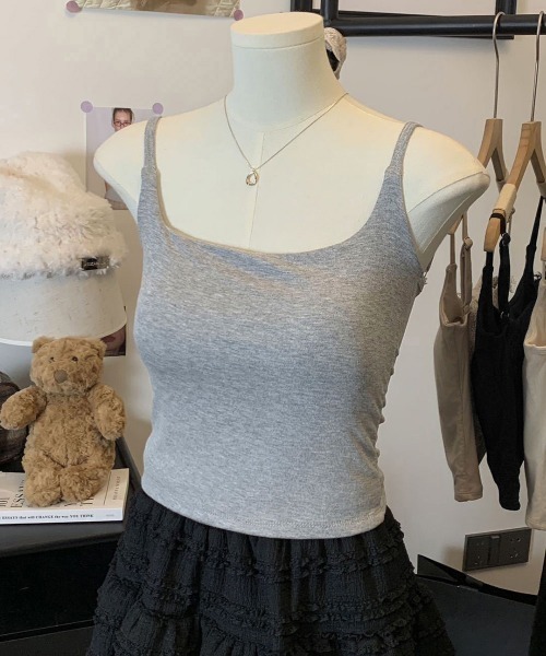 Miniministore(ミニミニストア)の「レース切替キャミソールカップ付きインナー(キャミソール・レディース・ブラック/モカ/グレー/ピンクベージュ・FREE)」の19枚目の写真