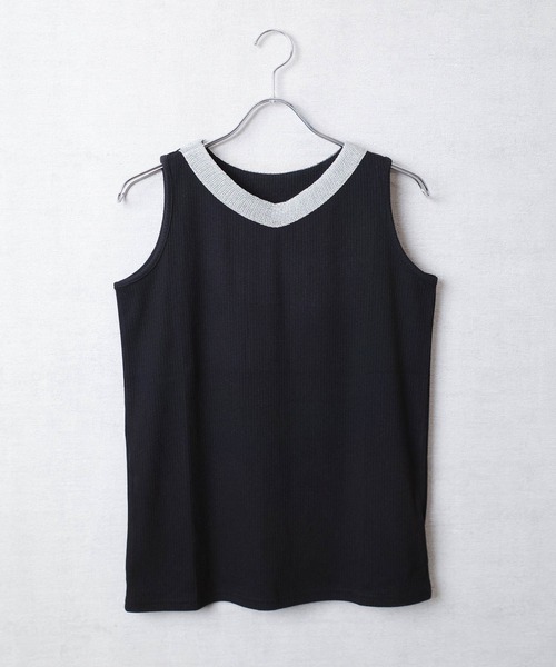 SWITCH BY ARCH(スイッチバイアーチ)の「【ARC】【SWITCH by ARCH】2way リブタンクトップ(Tシャツ/カットソー・レディース・オフホワイト/ブラック/ベージュ・FREE)」の2枚目の写真