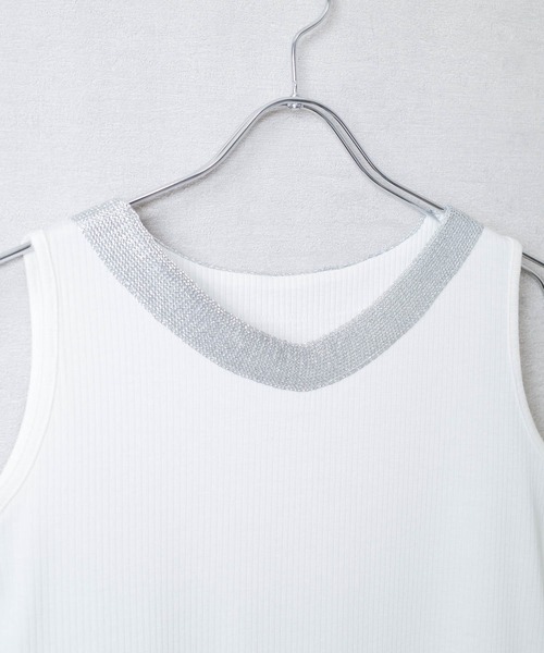 SWITCH BY ARCH(スイッチバイアーチ)の「【ARC】【SWITCH by ARCH】2way リブタンクトップ(Tシャツ/カットソー・レディース・オフホワイト/ブラック/ベージュ・FREE)」の8枚目の写真