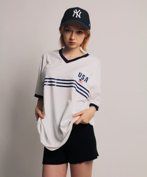 IMARI（イマリ）の「【 IMARI / イマリ 】 Vネック オーバー ユニフォーム Tシャツ_（Tシャツ/カットソー）」
