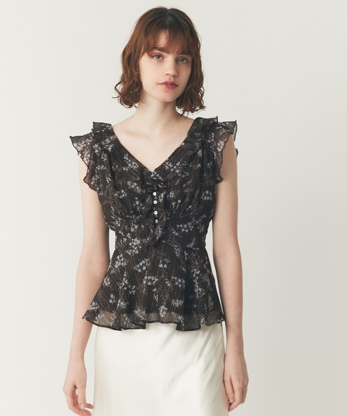 ME COUTURE（ミークチュール）の「ブーケドゥボヌールブラウス（シャツ/ブラウス・レディース・ブラウン/ピンク/ベージュ・FREE）」の16枚目の写真