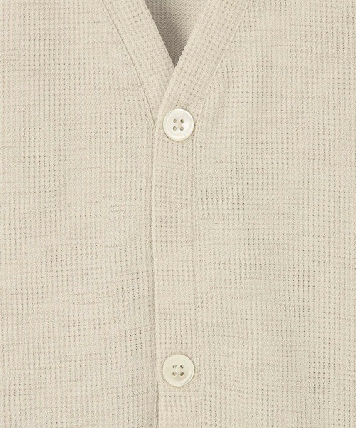Paul Smith（ポールスミス）の「エアリーテクスチャージャージ カーディガン / 253566 523B（カーディガン/ボレロ・メンズ・ブラック/ライトベージュ・MEDIUM/LARGE/X-LARGE）」の3枚目の写真