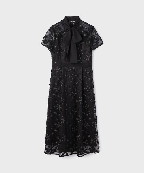 GRACE CONTINENTAL（グレースコンチネンタル）の「フラワ－フレアドレス（ドレス・レディース・ネイビー/ブラック/ピンク・38/36）」の17枚目の写真